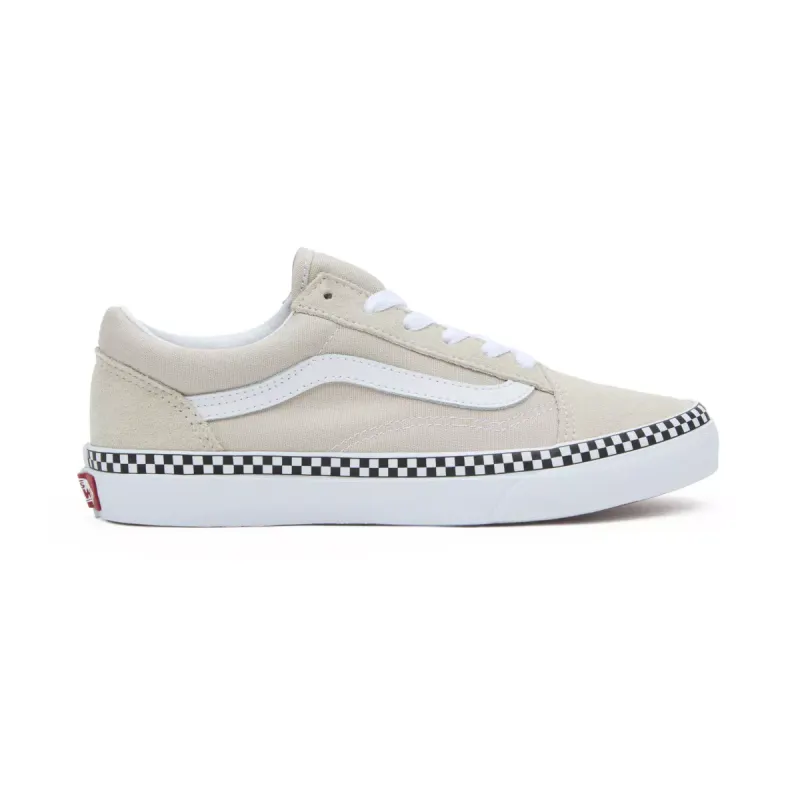 VANS Checkerboard Foxing Old Skool Kinderschoenen Beige (VN0A5EE6BLL)