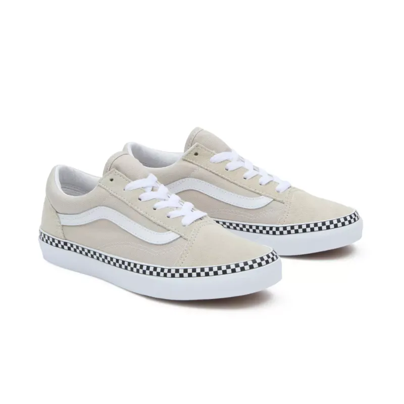 VANS Checkerboard Foxing Old Skool Kinderschoenen Beige (VN0A5EE6BLL)