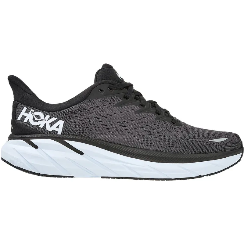Hoka One One Clifton 8 Black White (Wide) (1121374-BWHT)