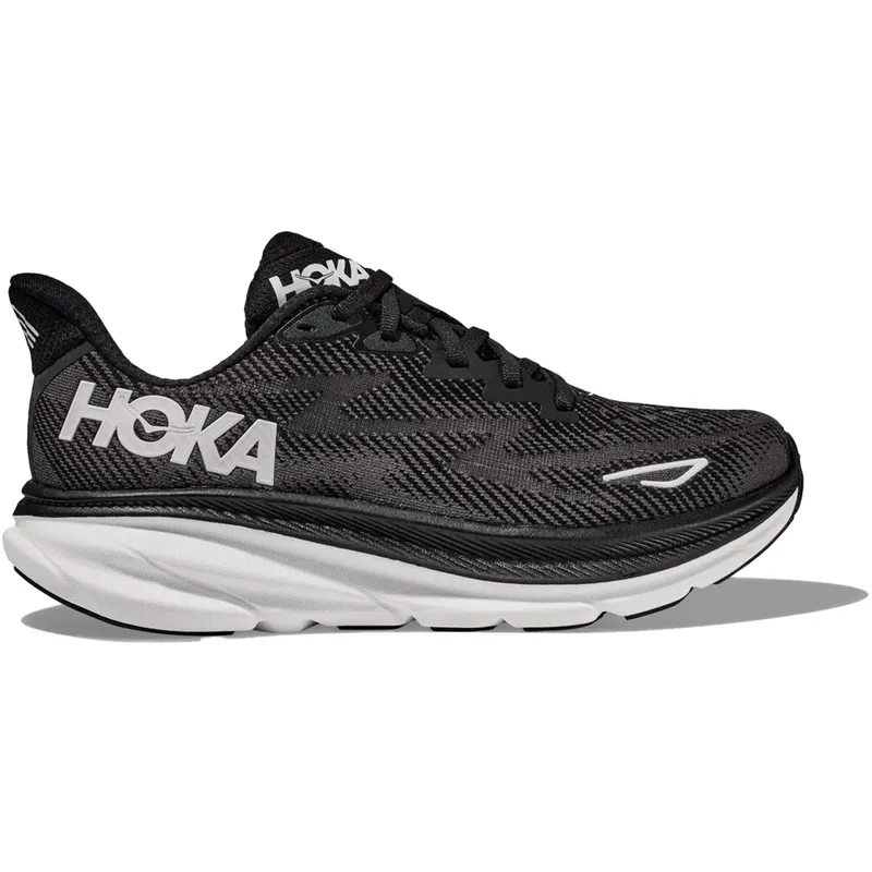 Hoka One One Clifton 9 Black White (Women’s) (1127896-BWHT)