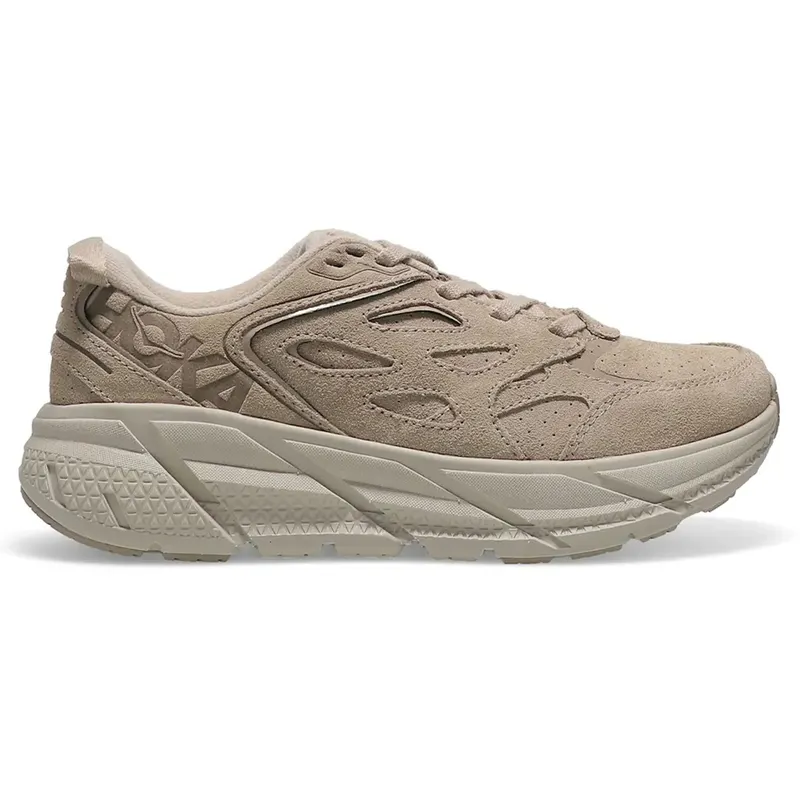 Hoka One One Clifton L Suede Simply Taupe Pumice Stone (All Gender) (1122571-STPST)
