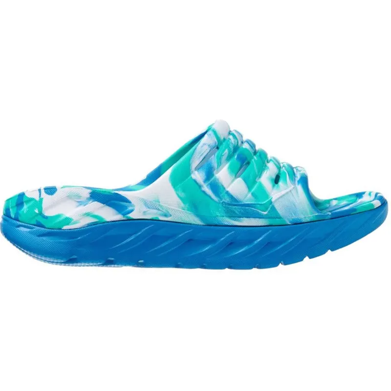 Hoka One One Ora Recovery Slide Swirl Atlantis Blue Coral (1126856-ABCL)