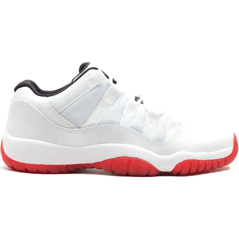 Jordan 11 Retro Low White Varsity Red (GS) (528896-101)