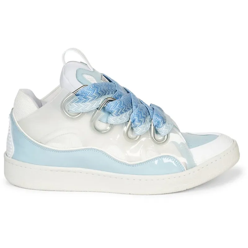 Lanvin Curb Sneaker White Light Blue (FM-SKRK11-GLOS-A22)
