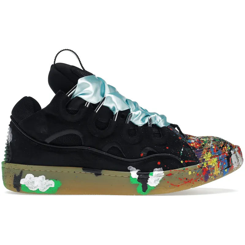 Lanvin Leather Curb Gallery Dept. Black Multi (Women’s) (FW-SKDK02-DRGD-P2210S1)