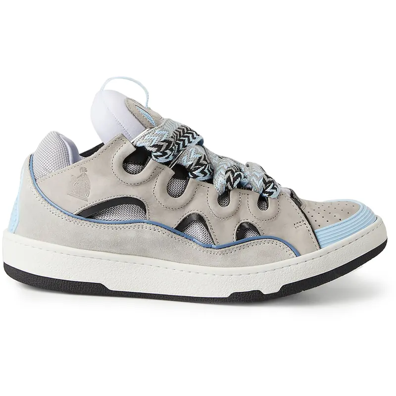 Lanvin Leather Curb Grey Light Blue (FM-SKRK11-DWSL-P22)
