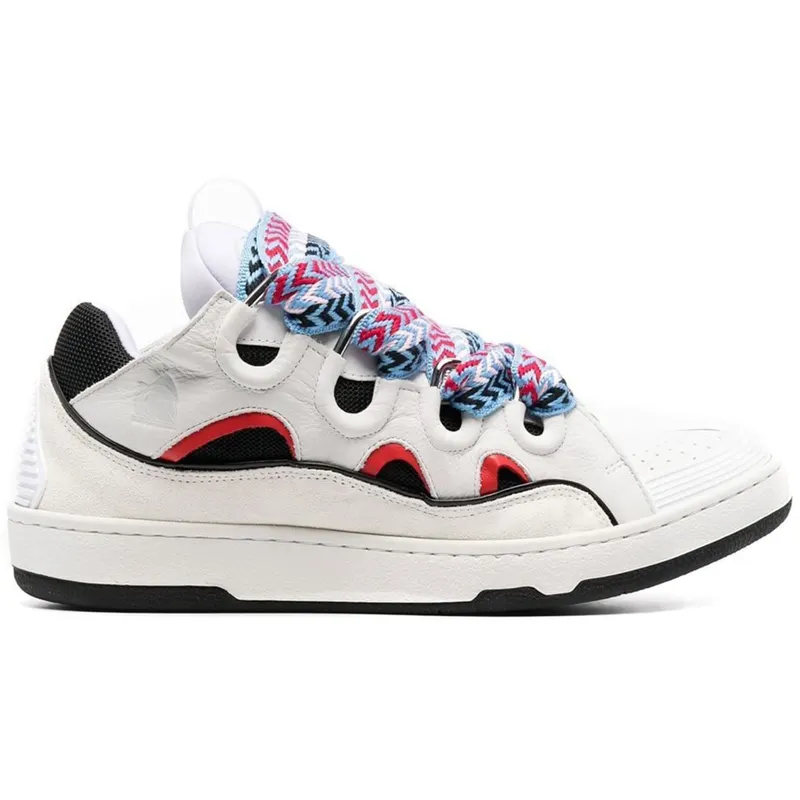 Lanvin Leather Curb Light Grey Blue Black Red (FM-SKRK11-DRAG-E221220)