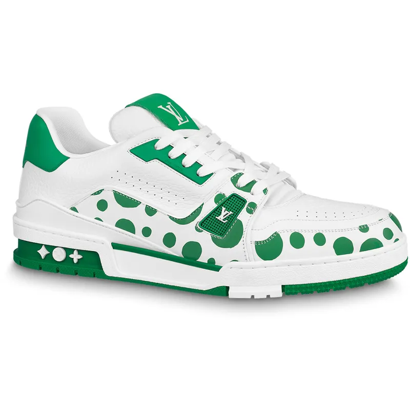 Louis Vuitton LV Trainer Yayoi Kusama Green White (1AB8KJ / 1AB8KP)
