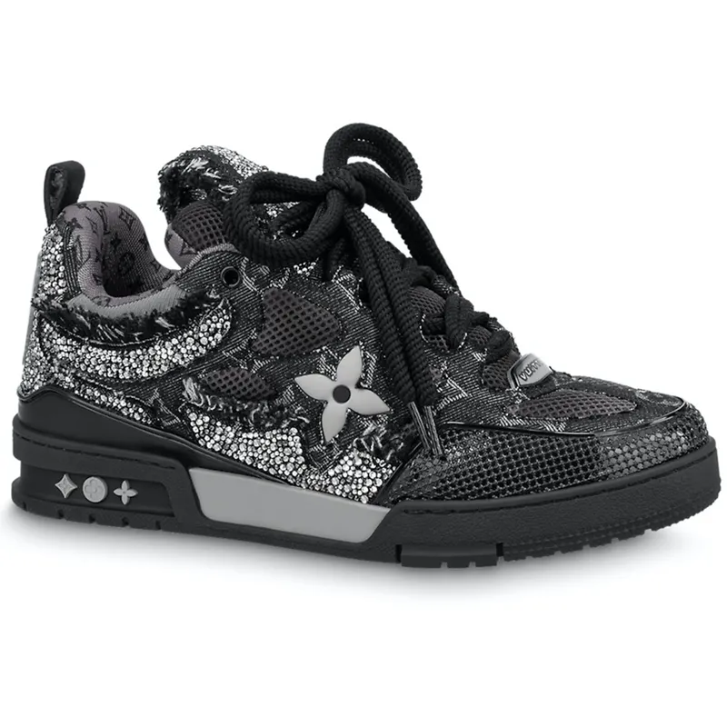 Louis Vuitton Skate Trainer Black Swarovski Monogran (1ABMHV)