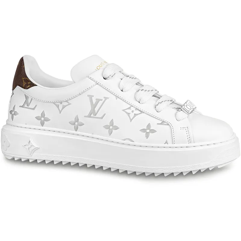 Louis Vuitton Time Out Debossed Monogram Leather White Silver (Women’s) (1A9HBD)