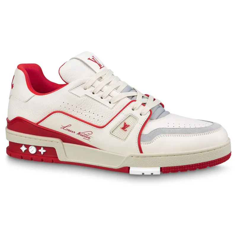 Louis Vuitton Trainer #54 Signature White Red (1ABFBE)
