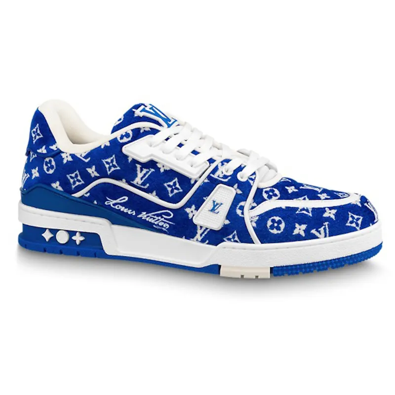 Louis Vuitton Trainer Blue Monogram Textile (1ABFRQ)