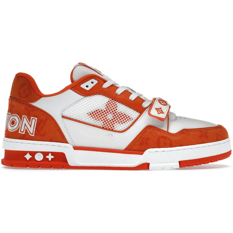 Louis Vuitton Trainer Monogram Denim Orange (1A9ZD6 / 1A9ZBO / 1A9ZBM / 1A9ZBE)