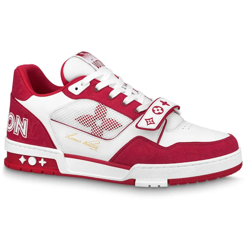 Louis Vuitton Trainer Red Monogram Denim (1ABLXI)