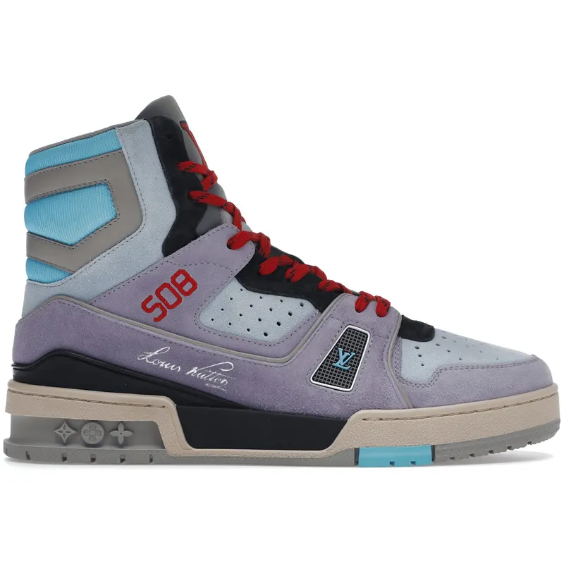 Louis Vuitton Trainer Sneaker Boot Purple (1A7R0R)