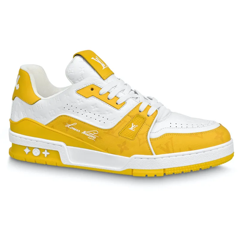Louis Vuitton Trainer White Yellow Monogram (1AANGJ)