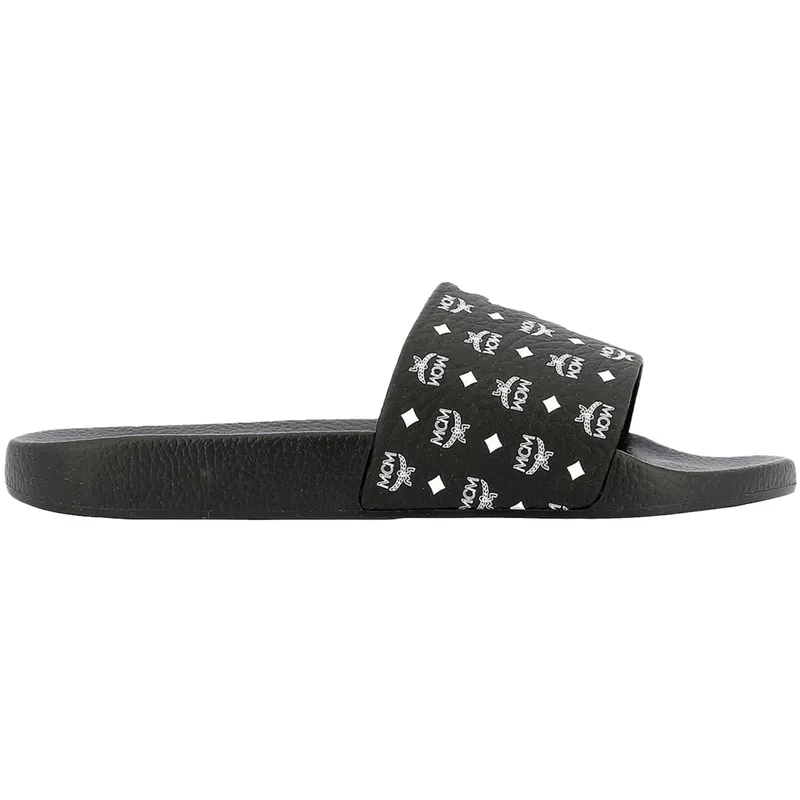MCM Monogram Slides Black White (MEX8AMM60BK)
