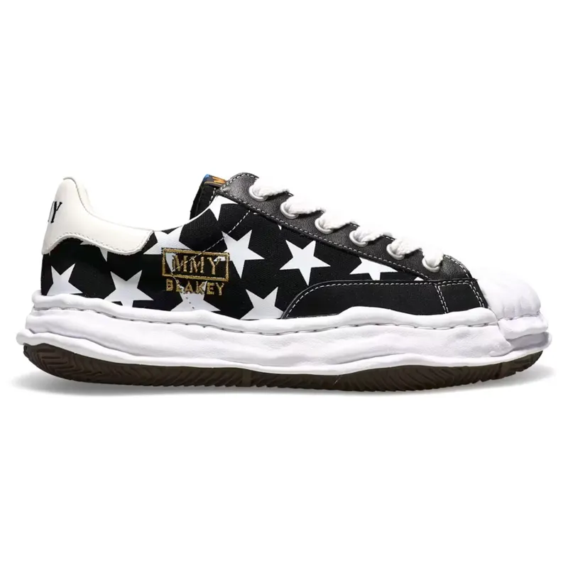 Mihara Yasuhiro Blakey OG Sole Canvas Low Atmos Star Print Black (C09FW710-BLK)
