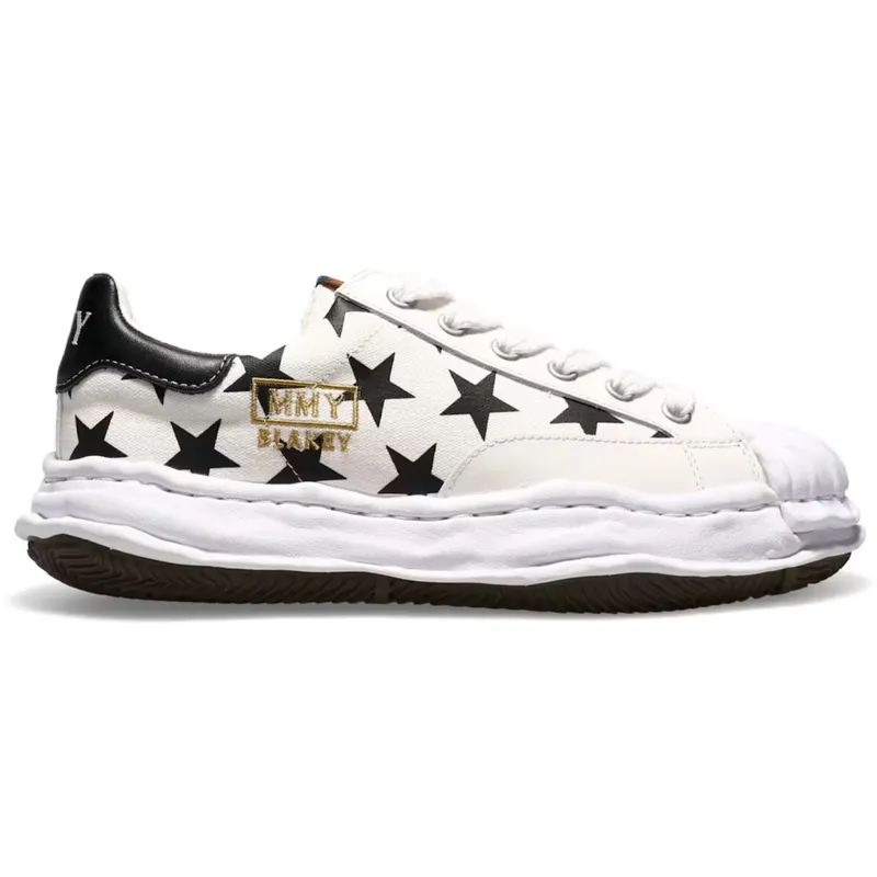 Mihara Yasuhiro Blakey OG Sole Canvas Low Atmos Star Print White (C09FW710-WHT)