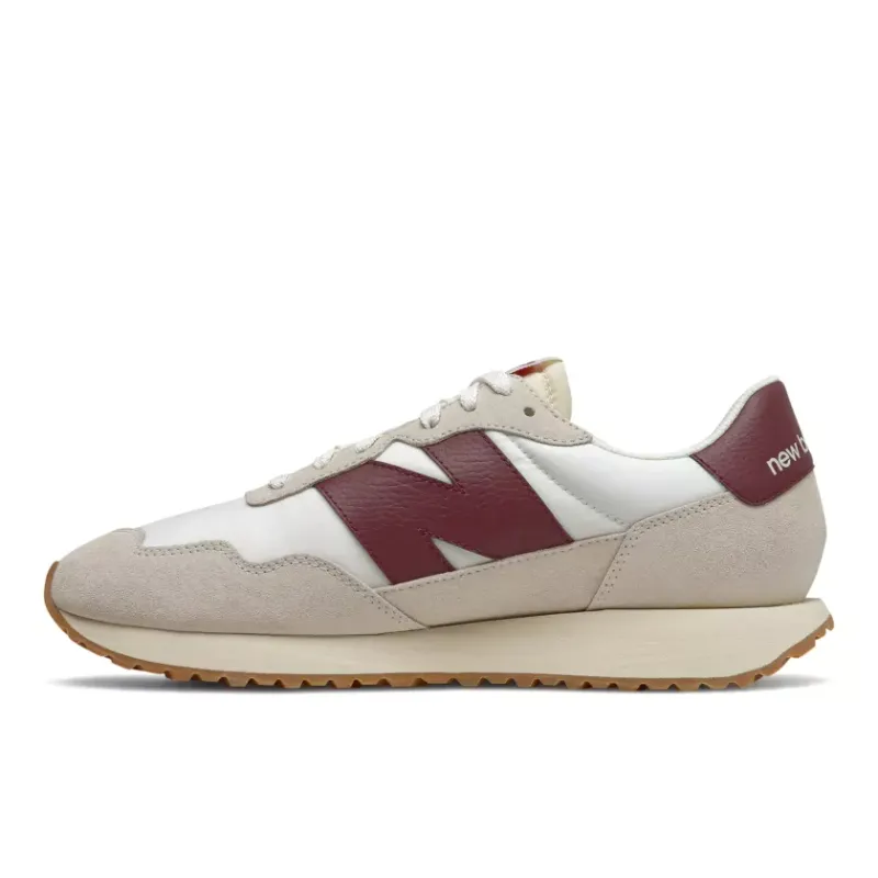 New Balance 237 White Burgundy (MS237SB)