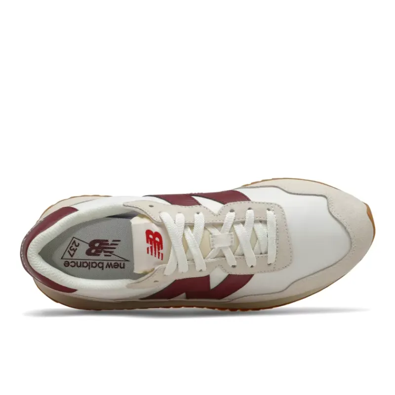 New Balance 237 White Burgundy (MS237SB)