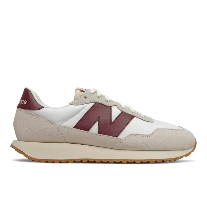 New Balance 237 White Burgundy (MS237SB)