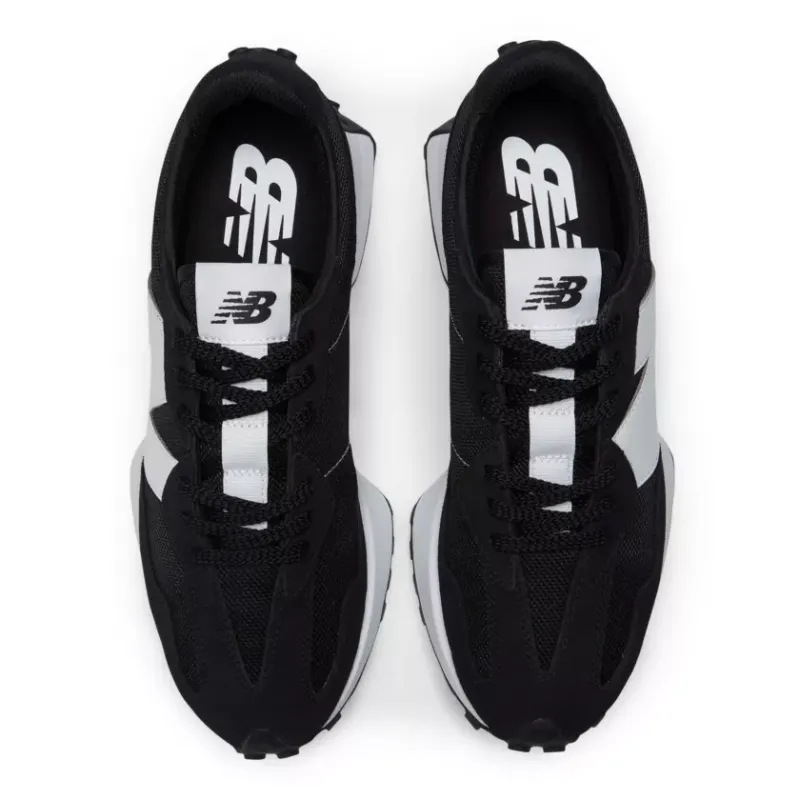 New Balance 327 Black White N Logo (MS327CBW)