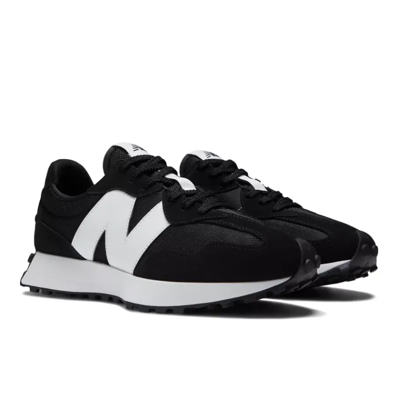 New Balance 327 Black White N Logo (MS327CBW)