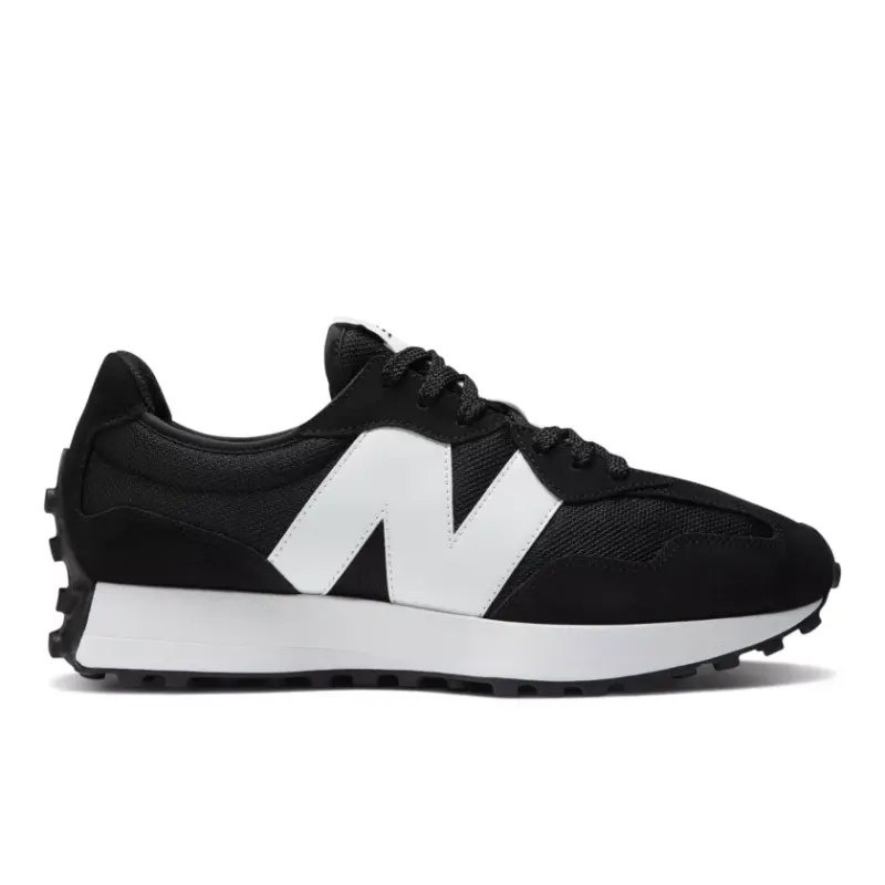 New Balance 327 Black White N Logo (MS327CBW)