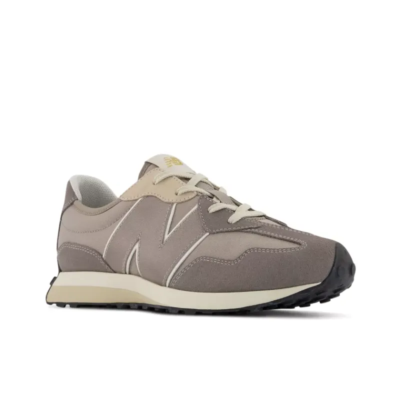 New Balance 327 Grey White Gold (GS) (GS327GDY)