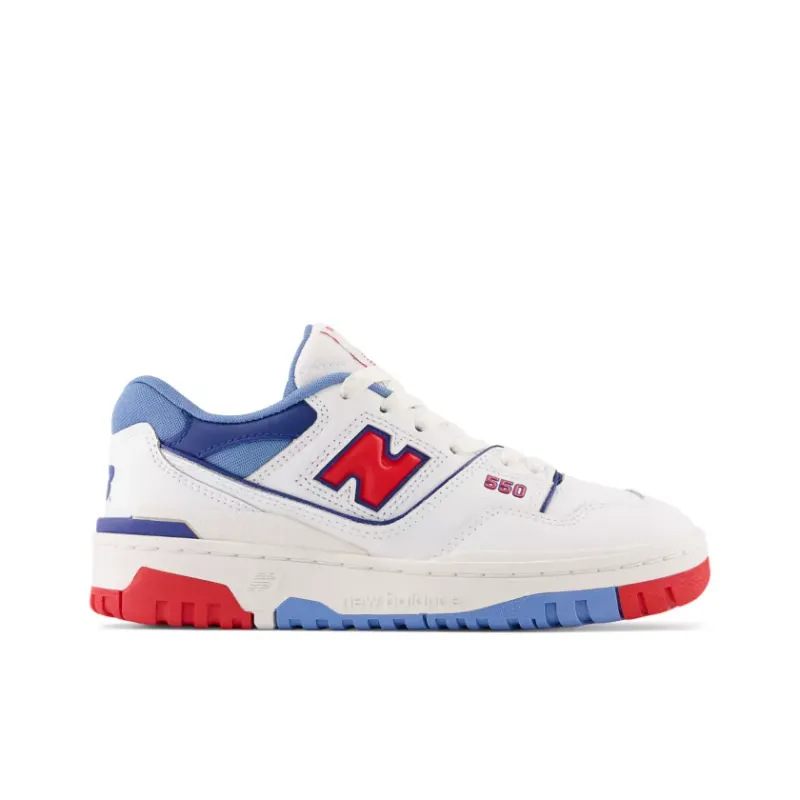 New Balance 550 White True Red Atlantic Blue (GS) (GSB550CH)