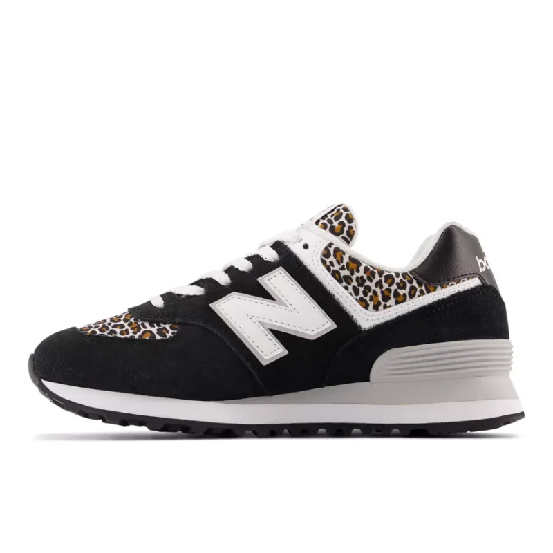 New Balance 574 Black Beige Leopard Print (Women’s) (WL574BI2)