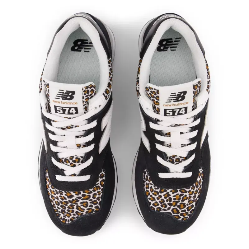 New Balance 574 Black Beige Leopard Print (Women’s) (WL574BI2)