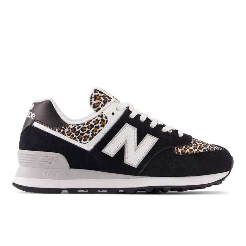 New Balance 574 Black Beige Leopard Print (Women’s) (WL574BI2)
