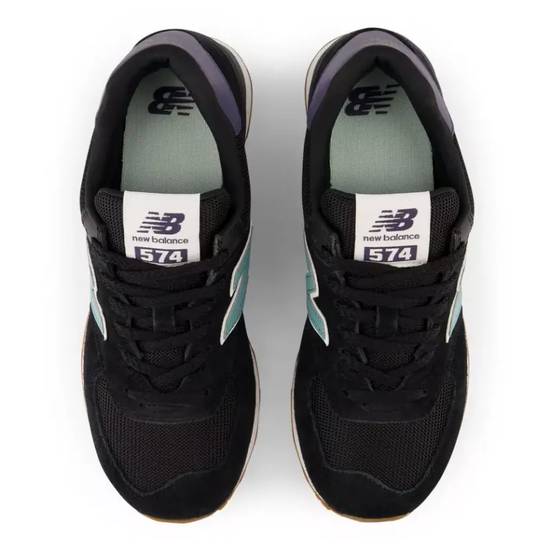 New Balance 574 Black Faded Teal Dark Mercury (Women’s) (WL574RA)