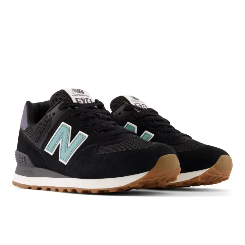New Balance 574 Black Faded Teal Dark Mercury (Women’s) (WL574RA)