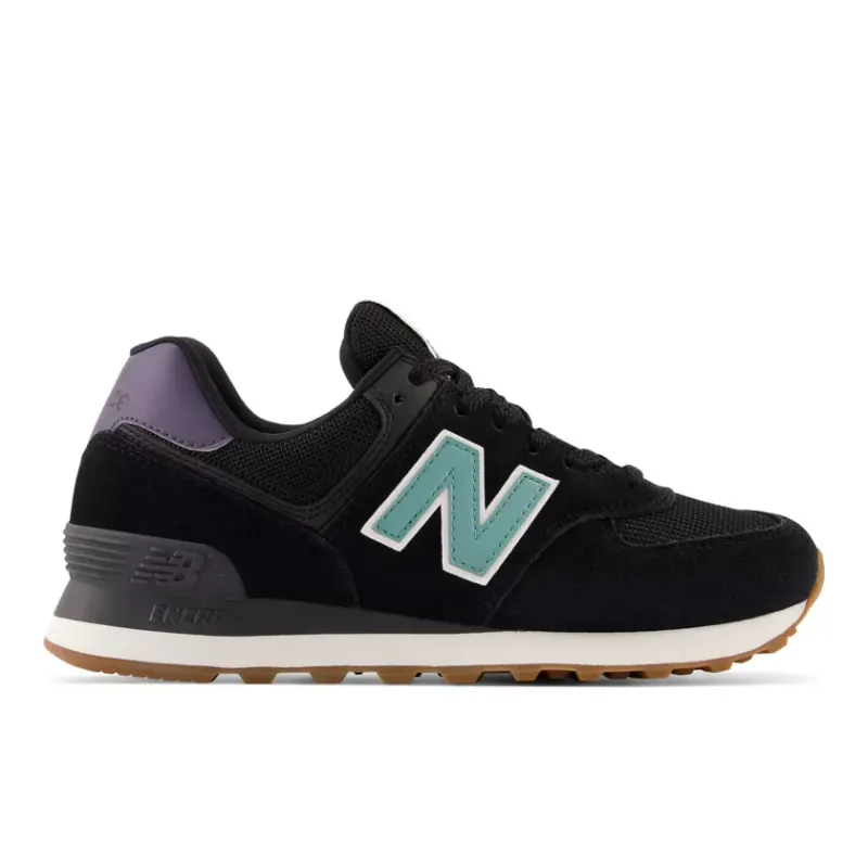 New Balance 574 Black Faded Teal Dark Mercury (Women’s) (WL574RA)