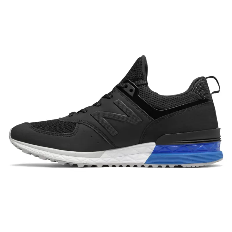 New Balance 574 Black White Blue (MS574SCS)