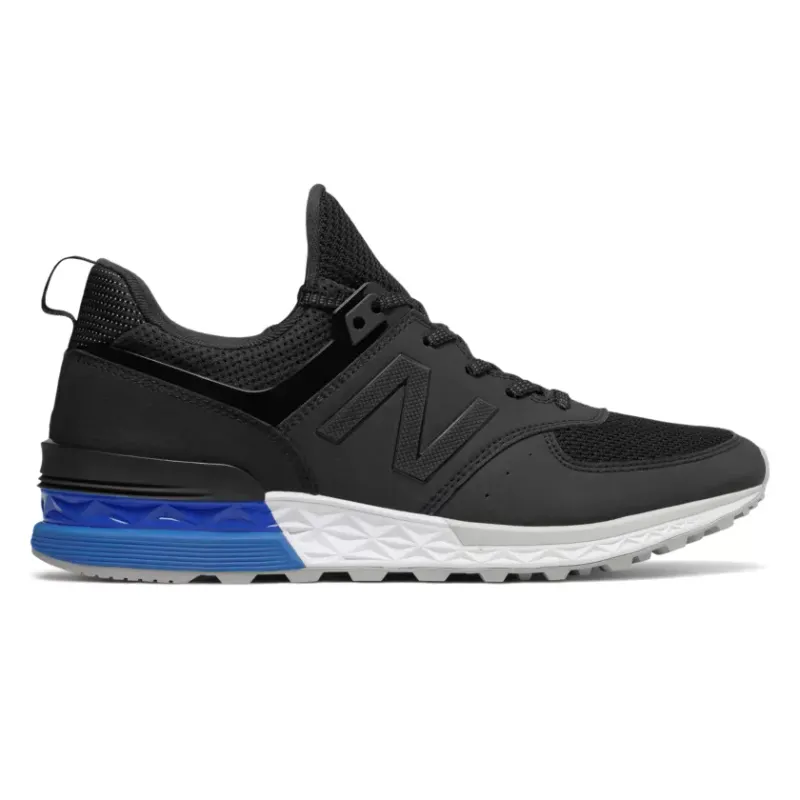 New Balance 574 Black White Blue (MS574SCS)