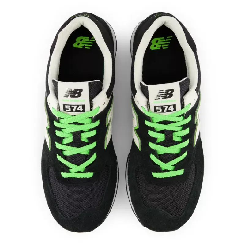 New Balance 574 Black White Green (U574CT2)