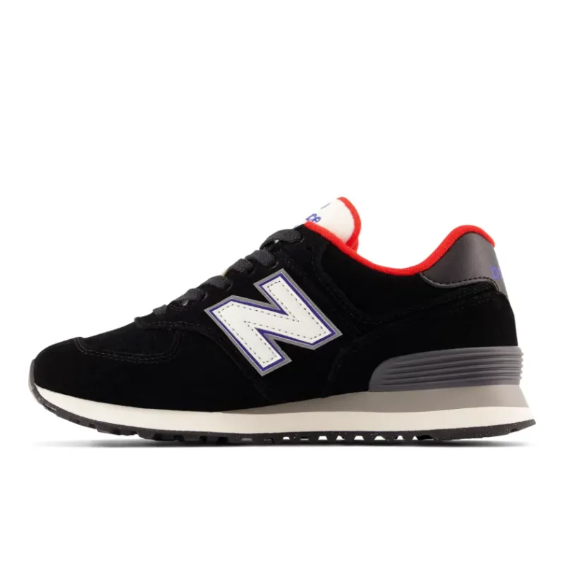 New Balance 574 Black White Varsity Red (Women’s) (WL574WG2)
