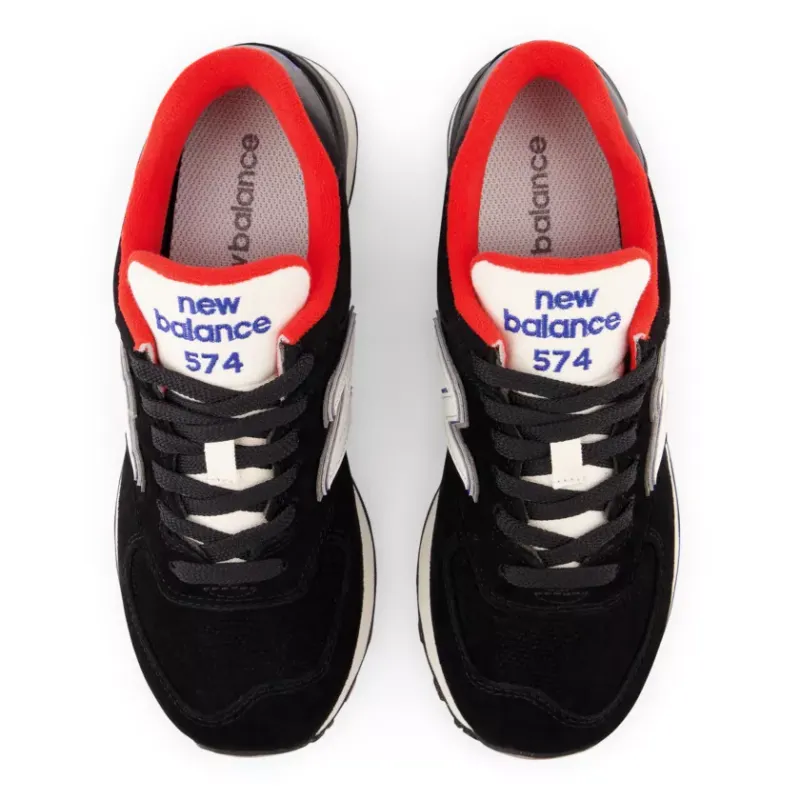 New Balance 574 Black White Varsity Red (Women’s) (WL574WG2)