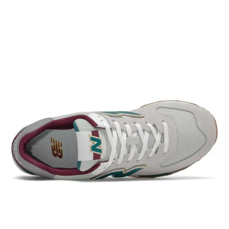 New Balance 574 Grey Burgundy Teal Yellow (ML574PR2)