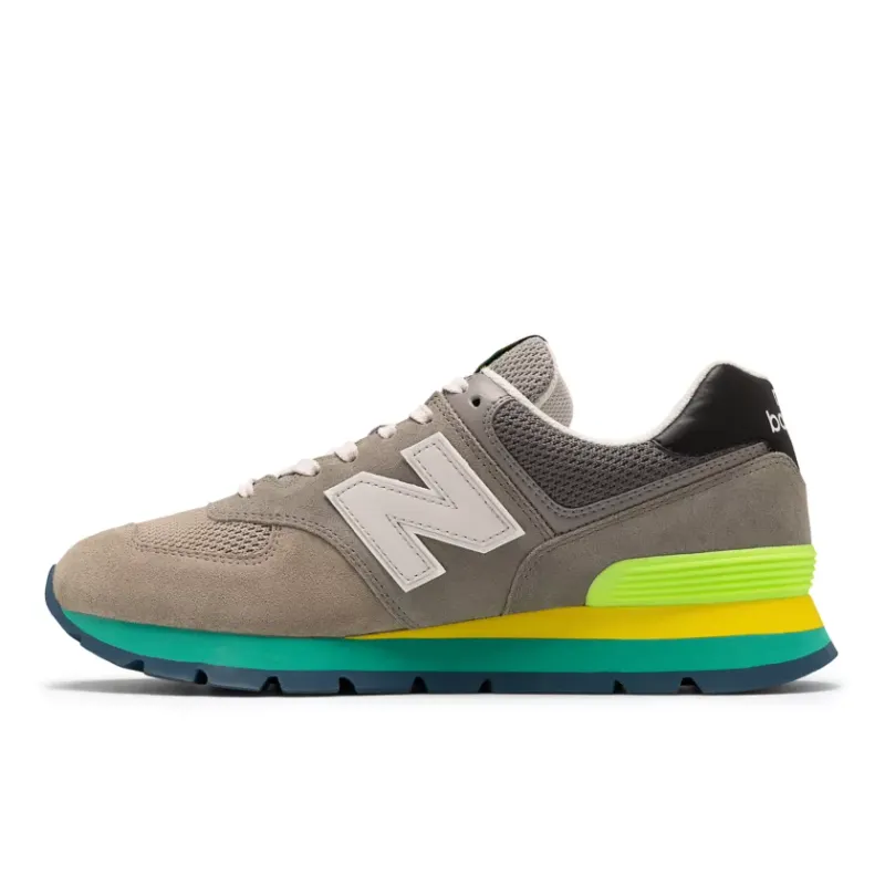 New Balance 574 Rugged Grey Yellow Emerald (ML574DSJ)