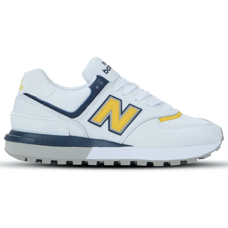 New Balance 574 White Navy Green Yellow (U574LGBE)