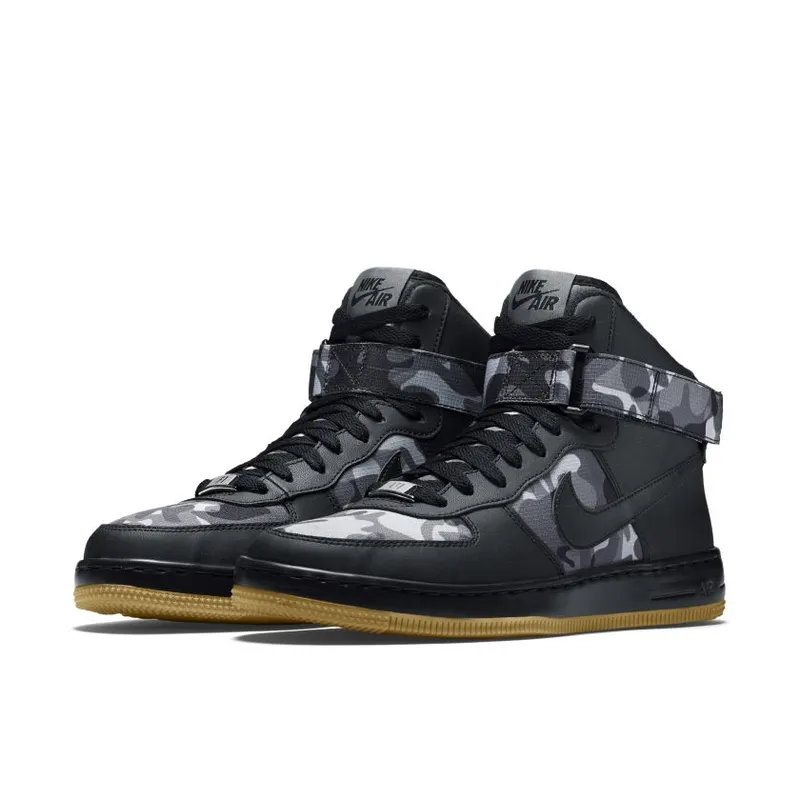 Nike Af1 Ultra Force Mid Prt Black Black-Wolf Grey (Women’s) (807384-001)