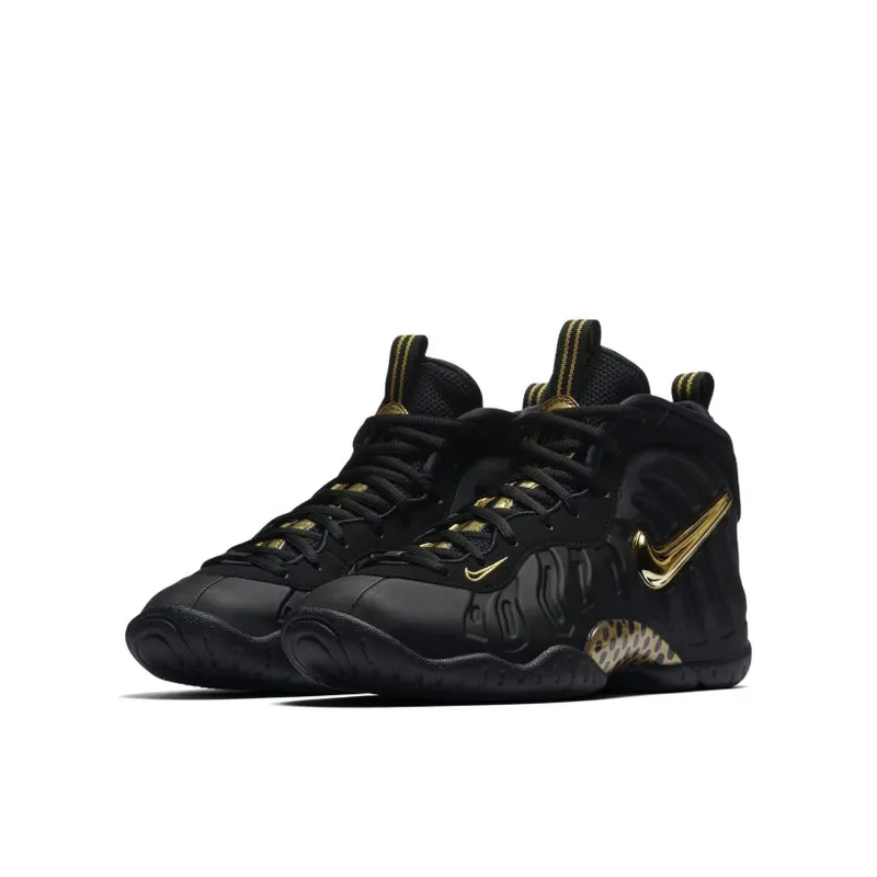 Nike Air Foamposite Pro Black Metallic Gold (GS) (644792-010)