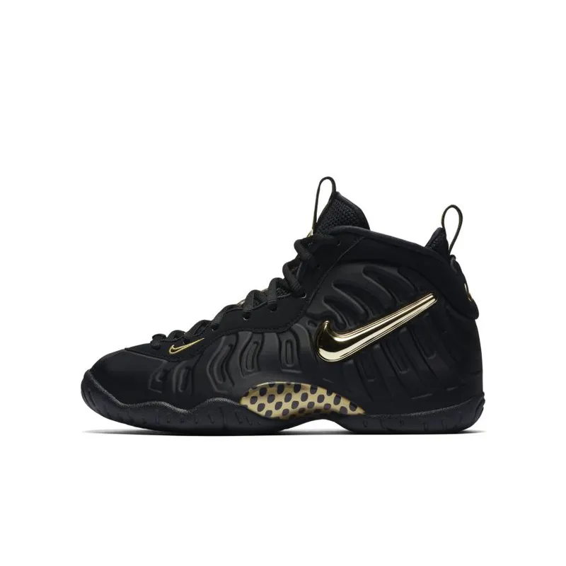 Nike Air Foamposite Pro Black Metallic Gold (GS) (644792-010)