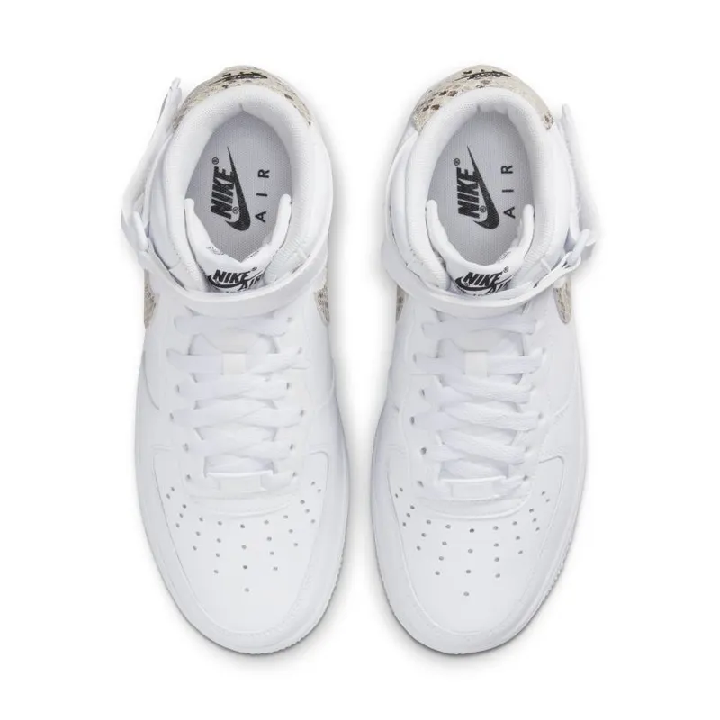 Nike Air Force 1 ’07 Mid White Snake Swoosh (Women’s) (DD9625-101)