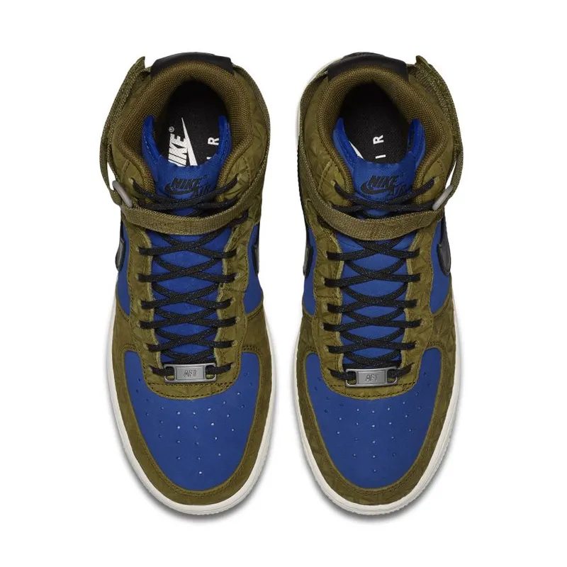 Nike Air Force 1 Hi Premium Suede Olive Flak/Black-Midnight Turquoise (Women’s) (845065-300)